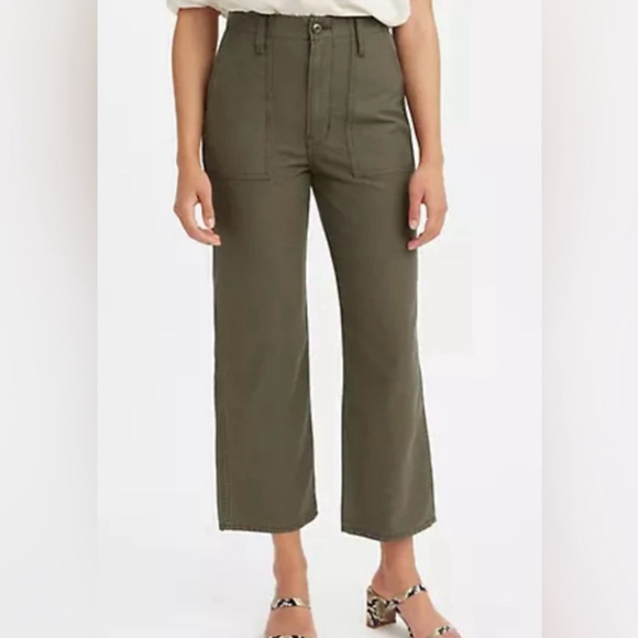 Levi's Pants - Levi's Ribcage Utility Wide Leg 30 x 29 NWT Green